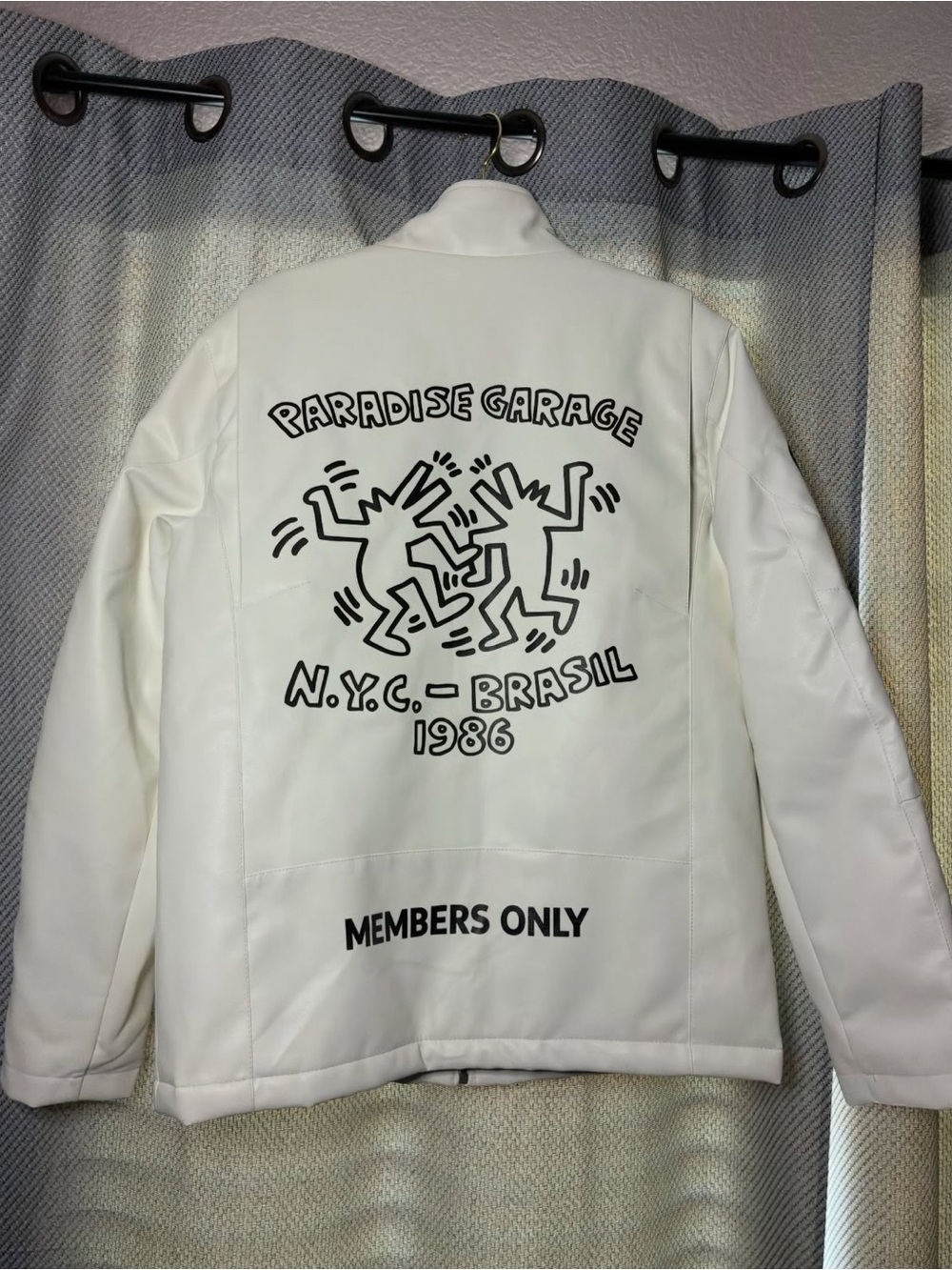 Keith Haring Members Only White
Leather Jacket - Picture 2 of 2